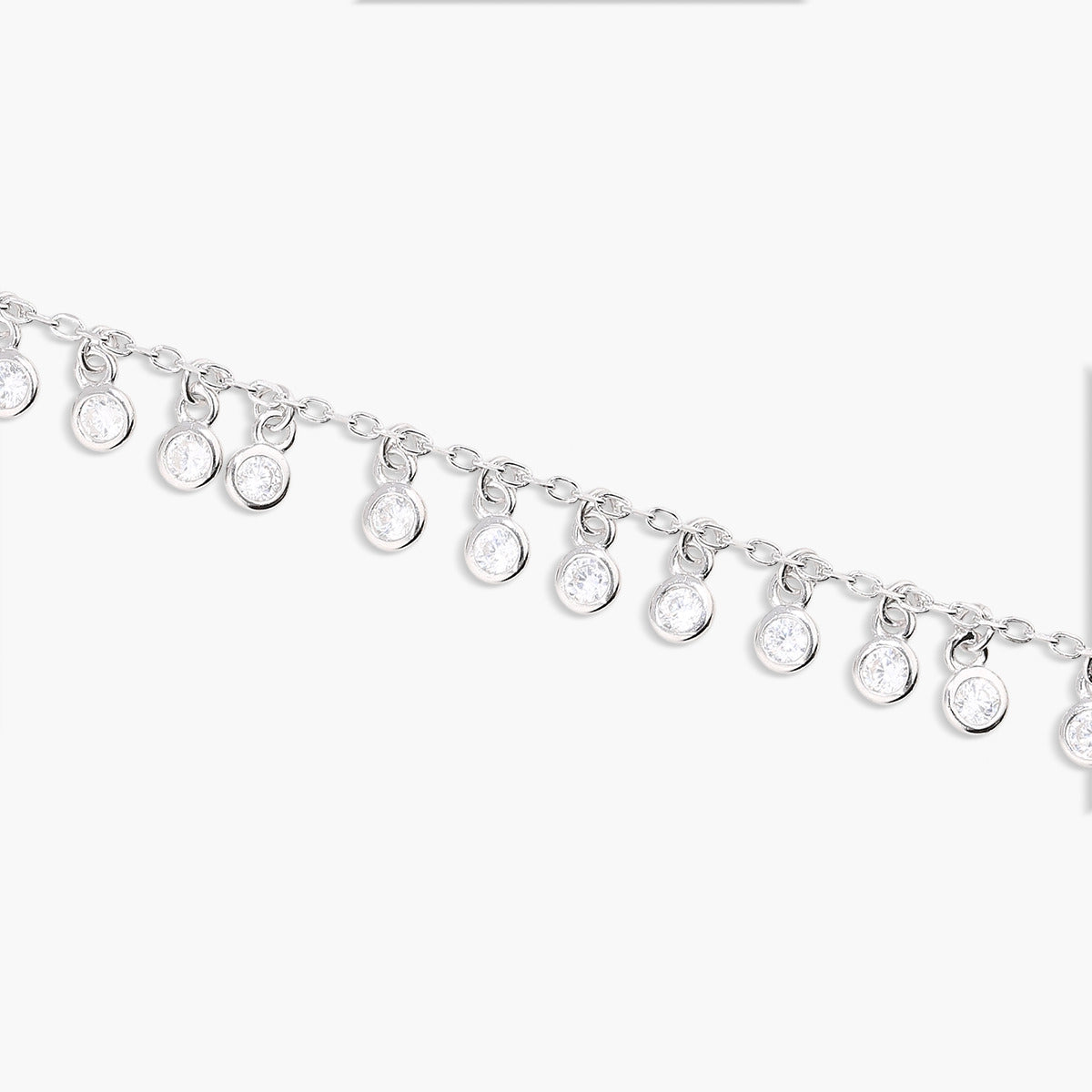 Tobillera de plata 1ª ley 22 cm