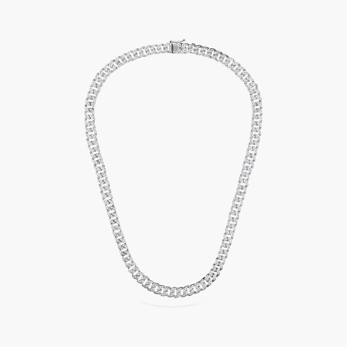 Gargantilla de plata 1ª ley 50 cm malla barbada
