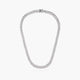 Gargantilla de plata 1ª ley circonitas 40 cm malla barbada