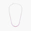 Gargantilla de plata 1ª ley circonitas rosa 40-45 cm RAINBOW TENNIS