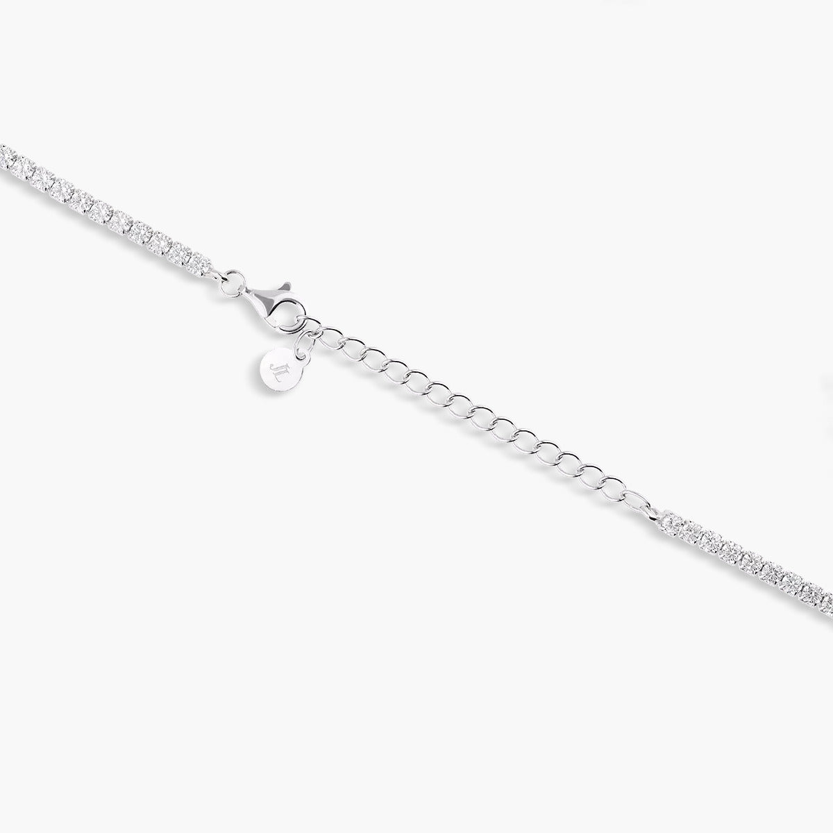 Gargantilla de plata 1ª ley circonitas rosa 40-45 cm RAINBOW TENNIS