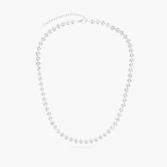 Gargantilla corazones de plata 1ª ley circonitas 39-44 cm FANCY LOVE