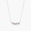 Collar de plata 1ª ley circonitas blanca y rosa 18 mm