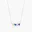 Collar de plata 1ª ley circonitas azul y blanca 18 mm