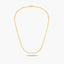 Gargantilla de oro bicolor 18K diamante natural 0.03 ct. 45 cm LUMINAIRE 80s