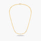 Gargantilla de oro bicolor 18K diamante natural 0.03 ct. 45 cm LUMINAIRE 80s