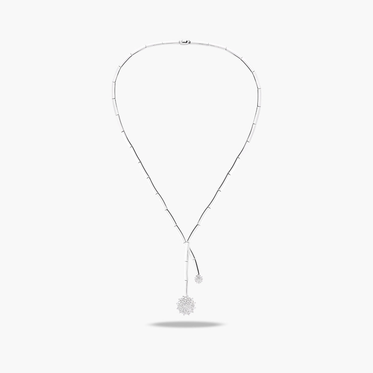Gargantilla de oro blanco 18K diamante natural 1.23 ct. 40 cm DYNASTY