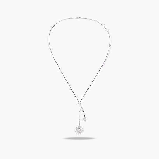 Gargantilla de oro blanco 18K diamante natural 1.23 ct. 40 cm DYNASTY