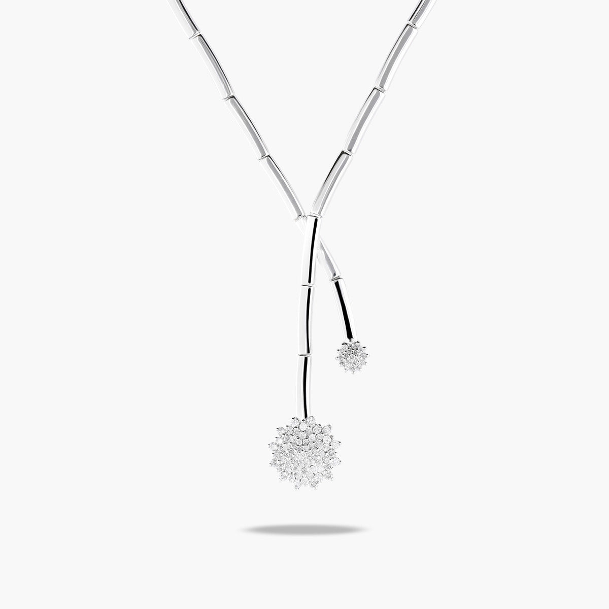 Gargantilla de oro blanco 18K diamante natural 1.23 ct. 40 cm DYNASTY