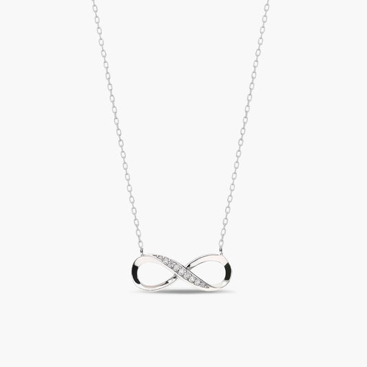 Collar infinito de plata 1ª ley circonitas 21 mm