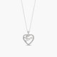 Collar corazón de plata 1ª ley circonitas "Mamá" 16 mm