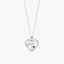Collar corazón de plata 1ª ley circonitas "Te quiero mamá" 24 mm