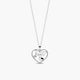 Collar corazón de plata 1ª ley circonitas "Te quiero mamá" 24 mm