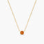 Collar de plata 1ª ley con baño de oro 18K citrino 4 mm WHISPERS