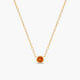 Collar de plata 1ª ley con baño de oro 18K citrino 4 mm WHISPERS