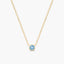 Collar de plata 1ª ley con baño de oro 18K topacio azul 4 mm WHISPERS