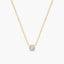 Collar de plata 1ª ley con baño de oro 18K topacio blanco 4 mm WHISPERS