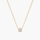 Collar de plata 1ª ley con baño de oro 18K topacio blanco 4 mm WHISPERS