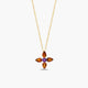 Collar cruz de plata 1ª ley con baño de oro 18K amatista violeta y citrino 16 mm WHISPERS