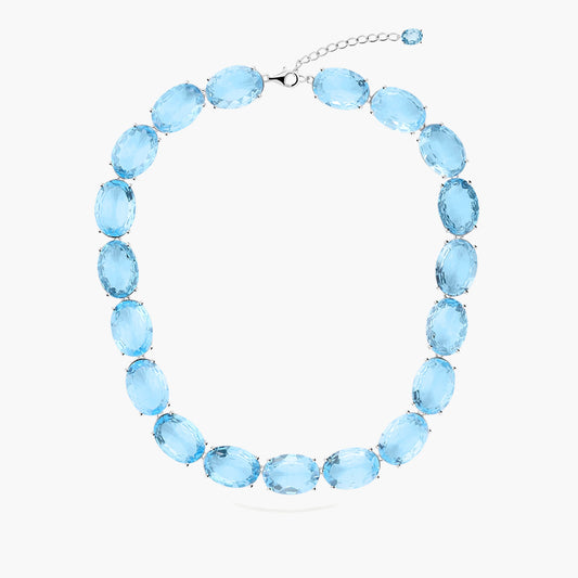 Gargantilla de plata 1ª ley topacio azul 40-45 cm PRISM