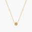 Collar de plata 1ª ley con baño de oro 18K citrino 4 mm WHISPERS