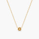 Collar de plata 1ª ley con baño de oro 18K citrino 4 mm WHISPERS