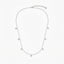 Collar de plata 1ª ley colgantes topacio blanco 40-45 cm BLOWN