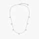 Collar de plata 1ª ley colgantes topacio blanco 40-45 cm BLOWN