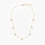 Collar de plata 1ª ley con baño de oro 18K colgantes topacio blanco 40-45 cm BLOWN