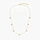 Collar de plata 1ª ley con baño de oro 18K colgantes topacio blanco 40-45 cm BLOWN