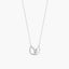 Collar silueta corazones de plata 1ª ley circonitas 16 mm