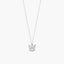 Collar mariposa de plata 1ª ley circonitas 6 mm