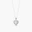 Collar corazón de plata 1ª ley circonitas 11 mm
