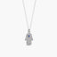 Collar mano de Fátima de plata 1ª ley circonitas 16 mm