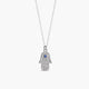 Collar mano de Fátima de plata 1ª ley circonitas 16 mm