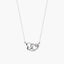 Collar silueta corazones de plata 1ª ley circonitas 14 mm