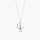 Collar luna y gato de plata 1ª ley circonitas 22 mm