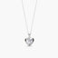 Collar corazón de plata 1ª ley circonitas 12 mm