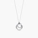 Collar doble círculo de plata 1ª ley circonitas 13 mm