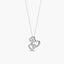 Collar corazones de plata 1ª ley circonitas 20 mm