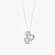 Collar corazones de plata 1ª ley circonitas 20 mm