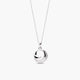 Collar silueta círculo de plata 1ª ley circonitas 14 mm