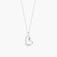Collar silueta corazón de plata 1ª ley circonitas 14 mm