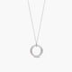 Collar silueta círculo de plata 1ª ley circonitas 26 mm