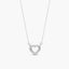Collar silueta corazón de plata 1ª ley circonitas 10 mm