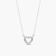 Collar silueta corazón de plata 1ª ley circonitas 10 mm