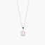 Collar de plata 1ª ley cuarzo rosa 11 mm HOPE