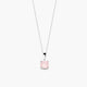 Collar de plata 1ª ley cuarzo rosa 11 mm HOPE