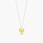 Collar corazón amarillo de plata 1ª ley circonita 6 mm FANCY LOVE