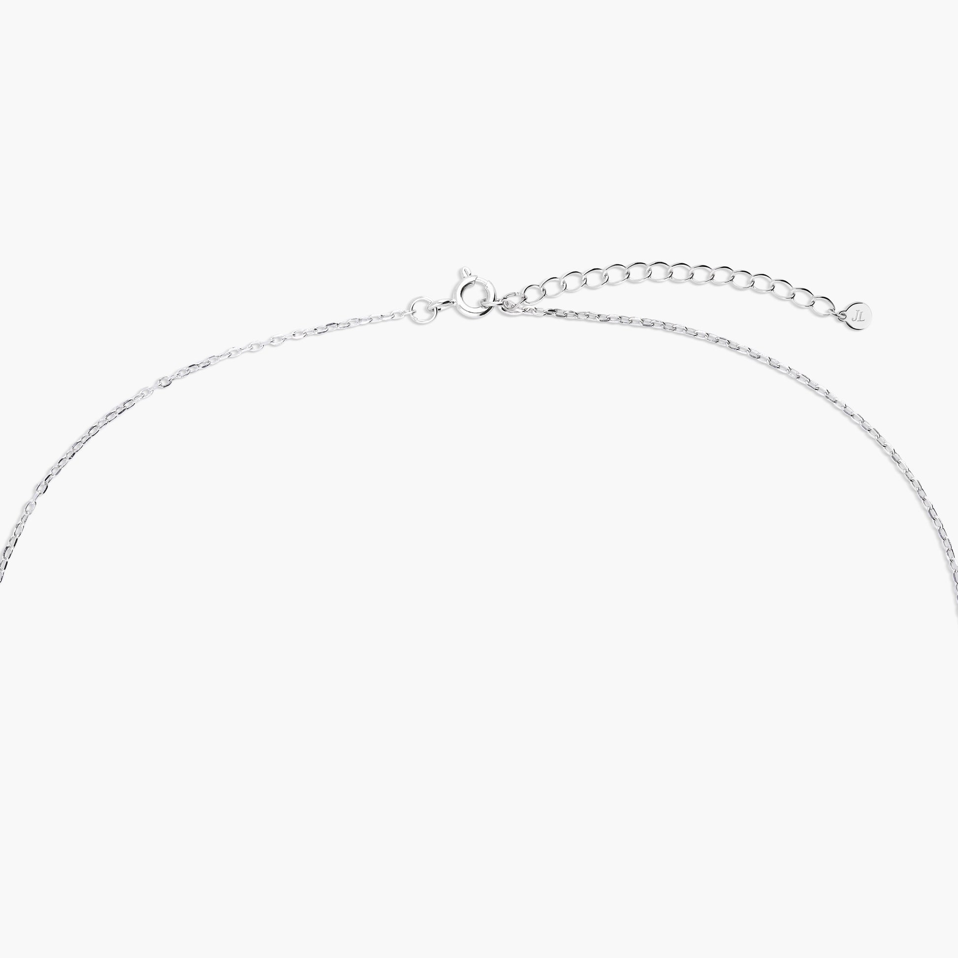 Collar mariposa de plata 1ª ley circonitas blanca y violeta 8 mm